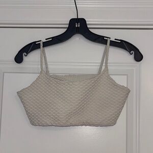 Booty by Brabants Croco Skin Bralette in French Vanilla